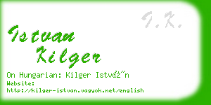 istvan kilger business card